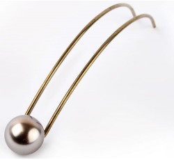 hair pin bronze with pearl 17 cm