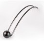 hair pin with pearl black silver old looking 13 cm