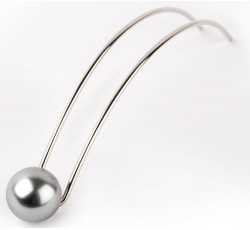 pin hair with pearl chromium 17 cm