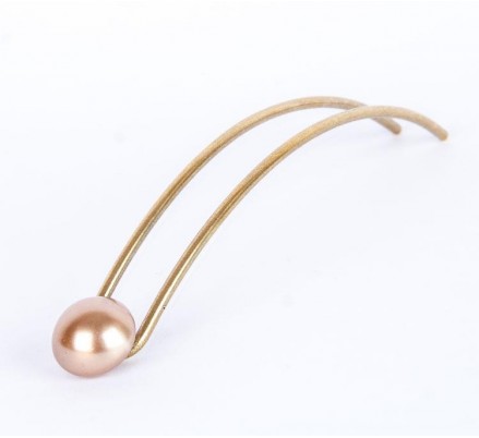 pin hair with cabochon pearl bronze 9 cm
